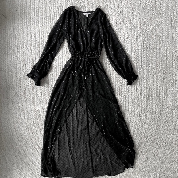 NORDSTROM Chelsea 28 maxi float dress  swimsuit cover up in black xxs - Picture 3 of 6